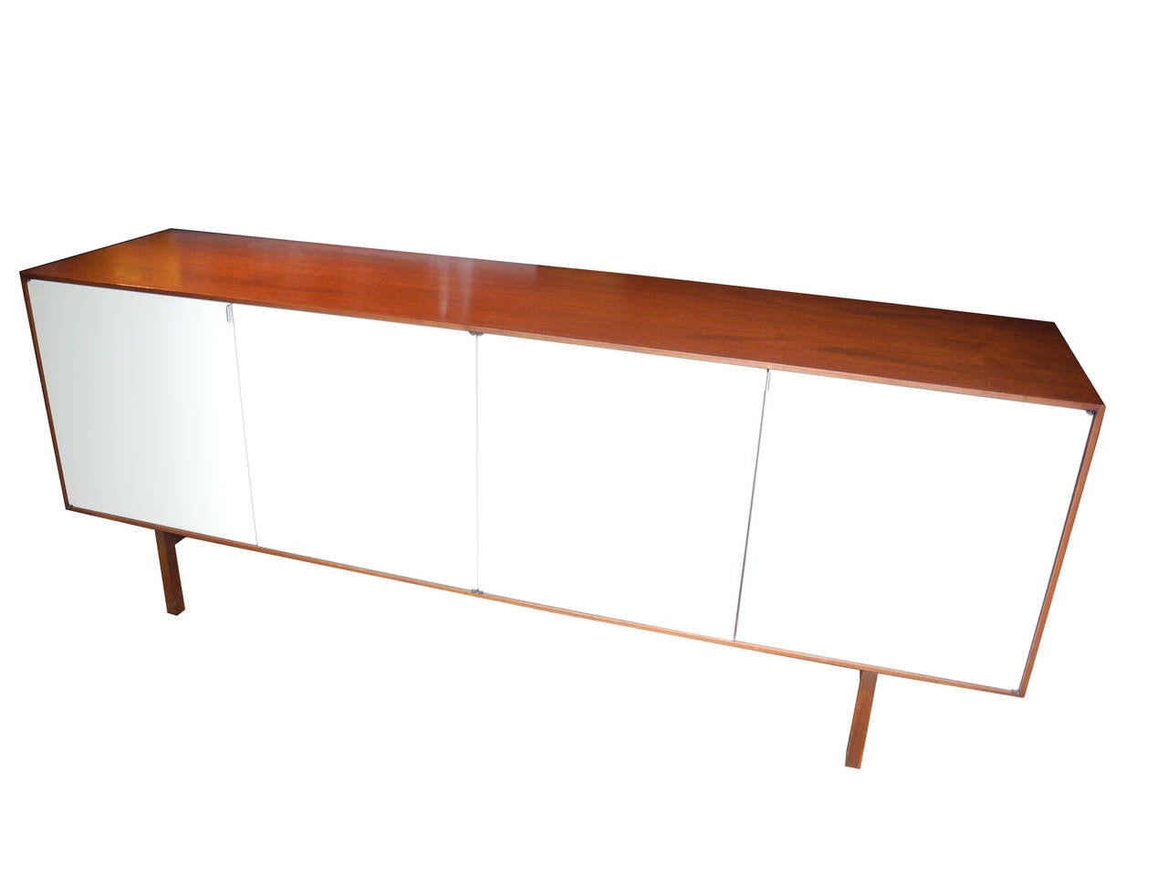 20th Century Modern Walnut Case Sideboard, Credenza or Storage Cabinet by Florence Knoll