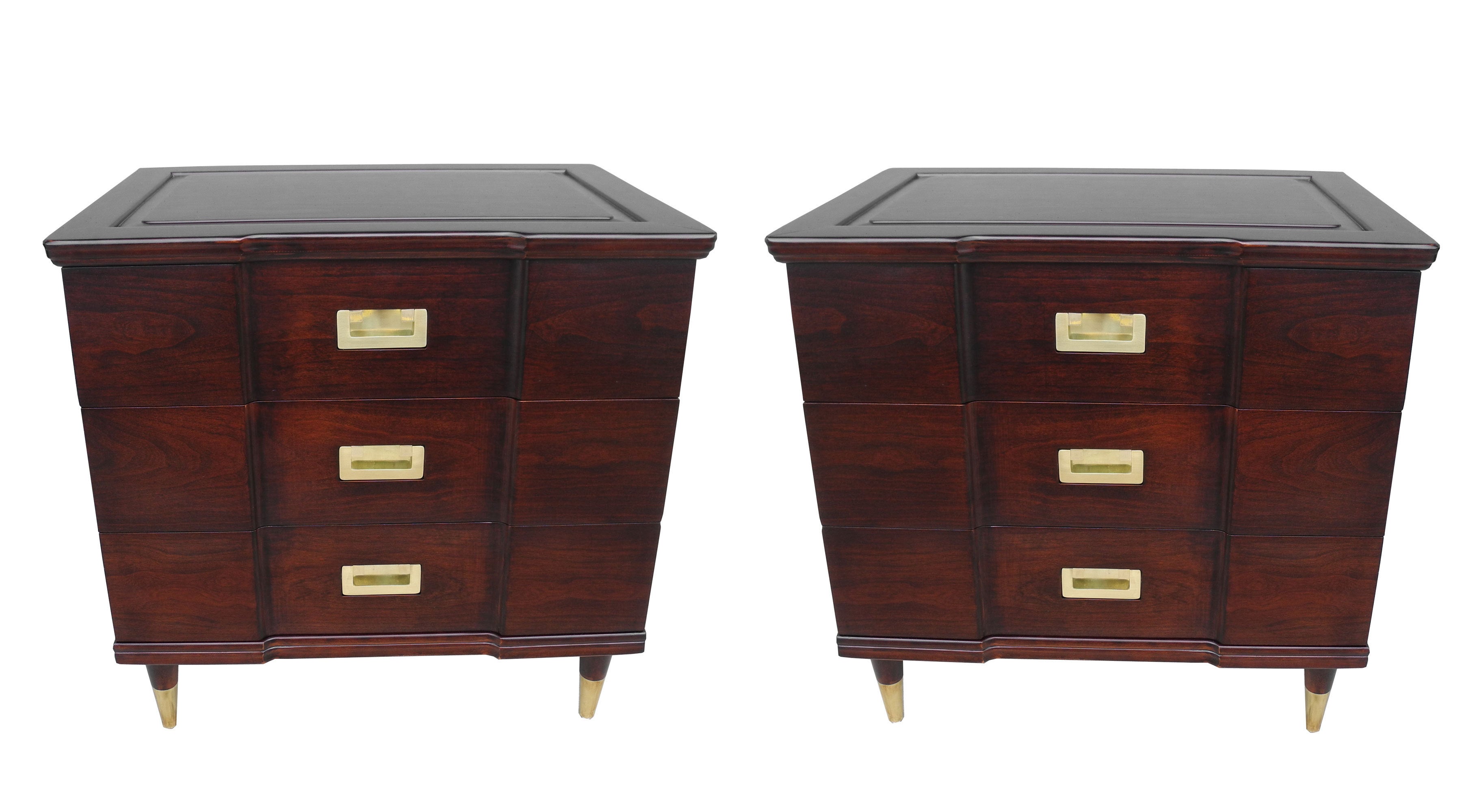 Pair of Solid Cherry Nightstands by John Widdicomb