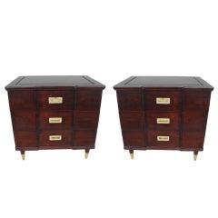 Pair of Solid Cherry Nightstands by John Widdicomb