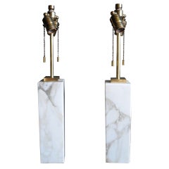 Pair of Marble Lamps by TH Robsjohn-Gibbings 