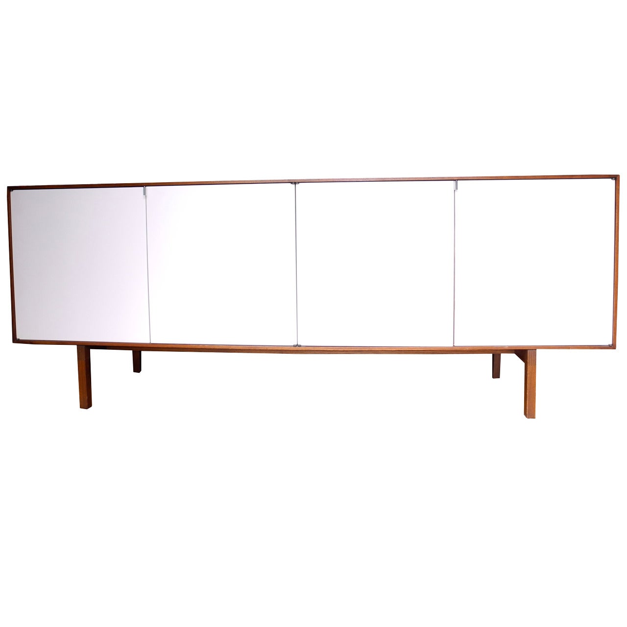 Modern Walnut Case Sideboard, Credenza or Storage Cabinet by Florence Knoll