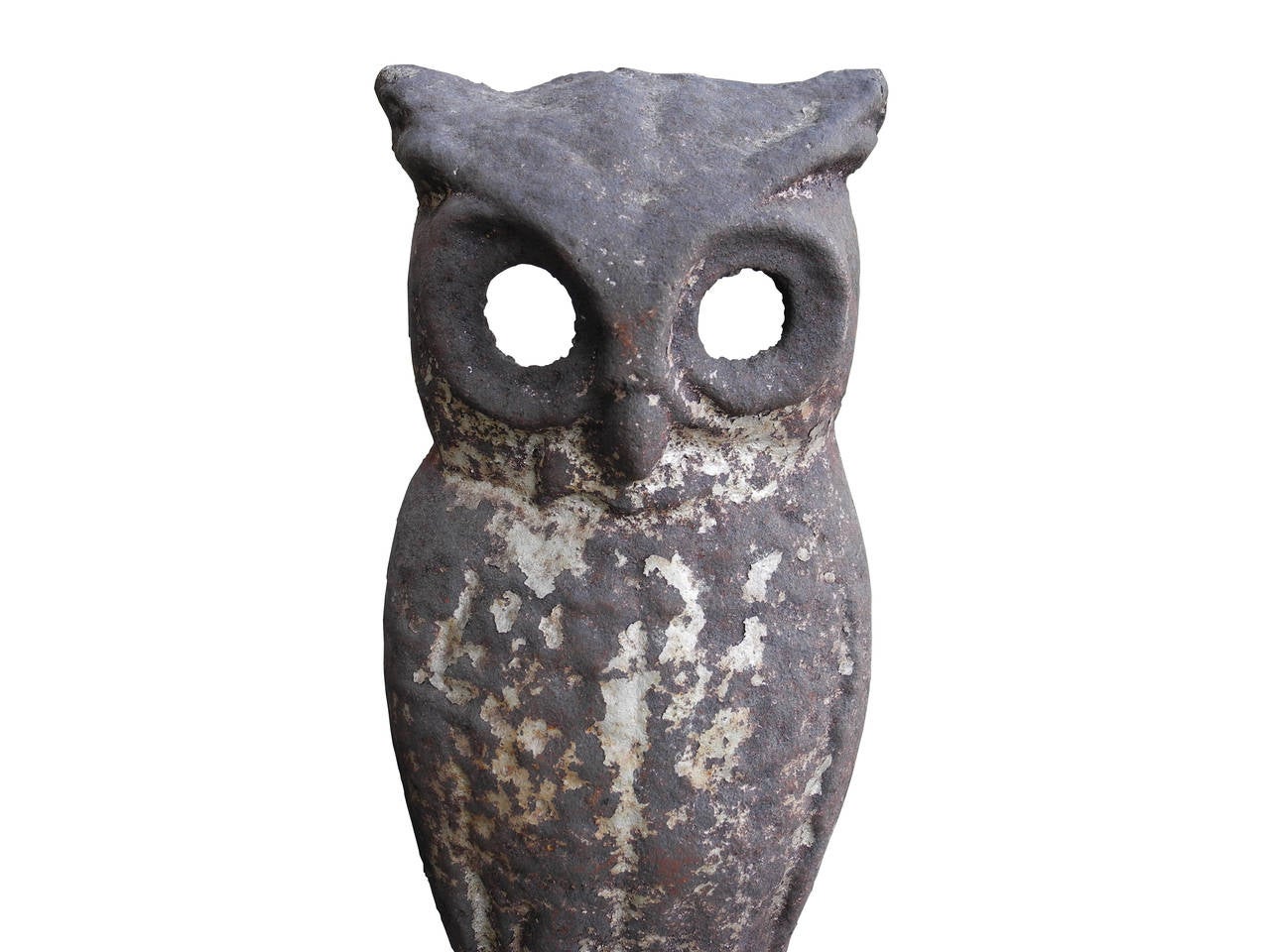 American furniture or Folk Art, cast iron owl andirons. 
The owls measure 14