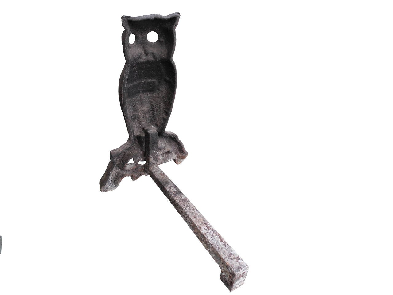 American Pair of Late 19th Century Owl Andirons