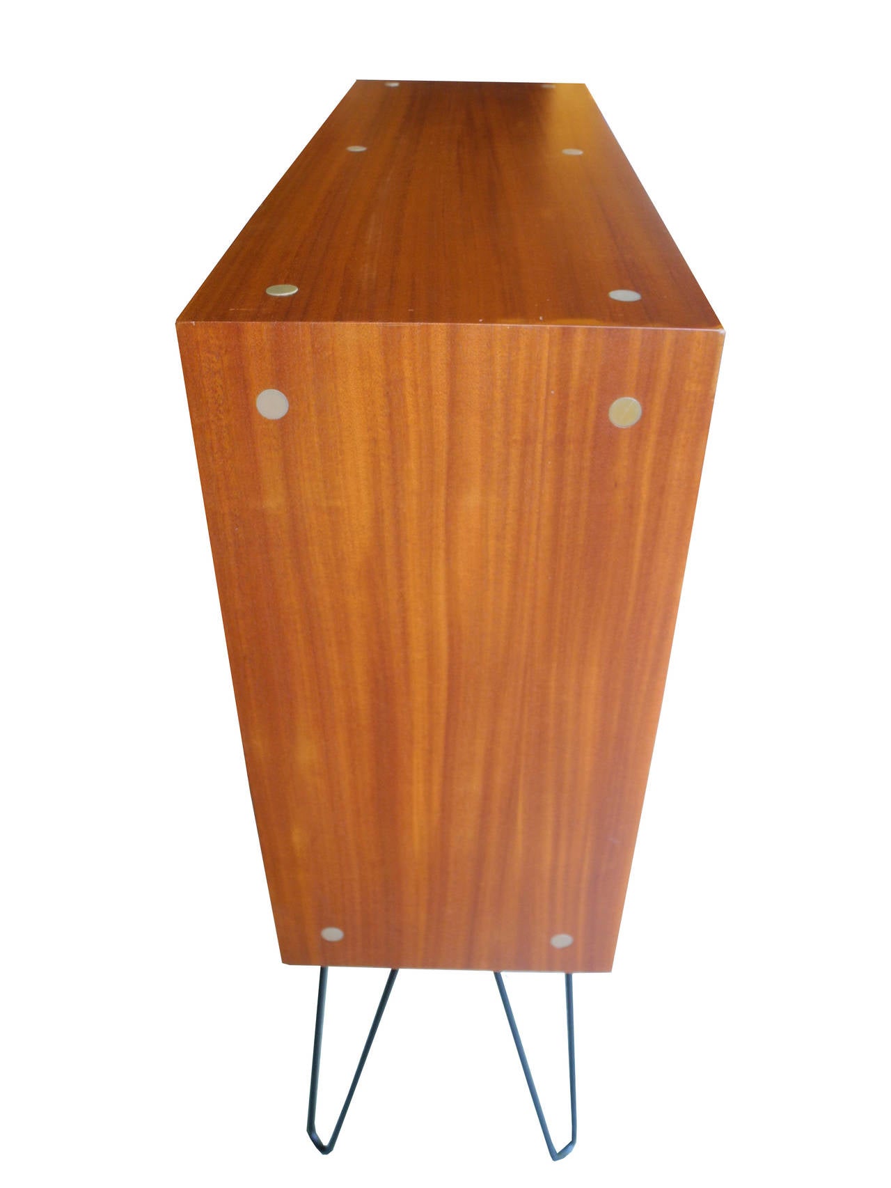 American Mid-Century Modern Mahogany Storage Cabinet by Morris Sanders for Mengel Module For Sale