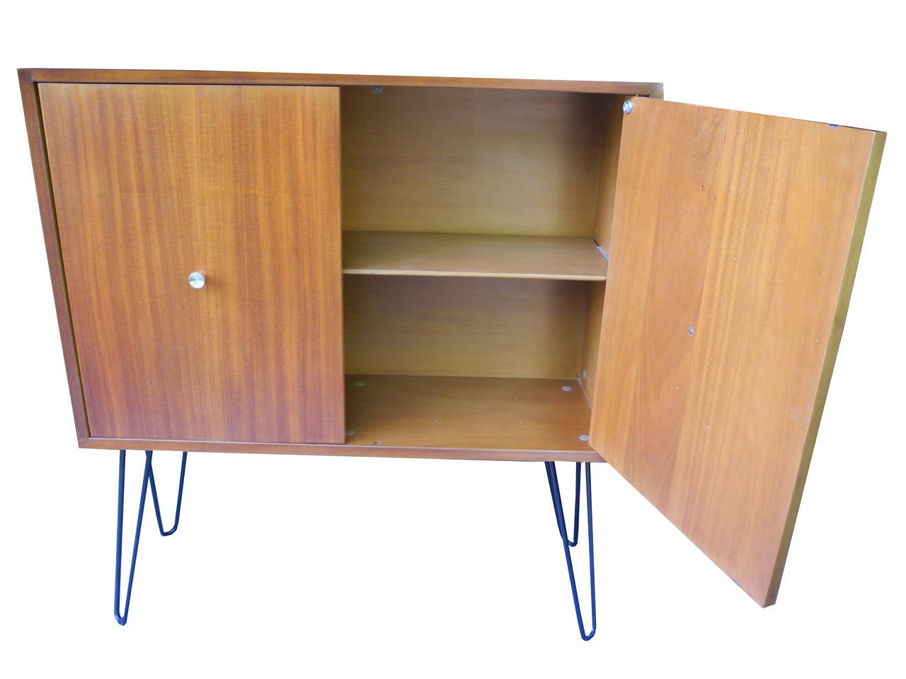 Mid-Century Modern Mahogany Storage Cabinet by Morris Sanders for Mengel Module In Good Condition For Sale In Hudson, NY