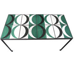 Modern Coffee Table, Side Table with Original Gio Ponti Tiles, Italy