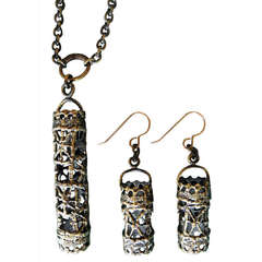 Earrings and Necklace by Pentti Sarpaneva, Findland
