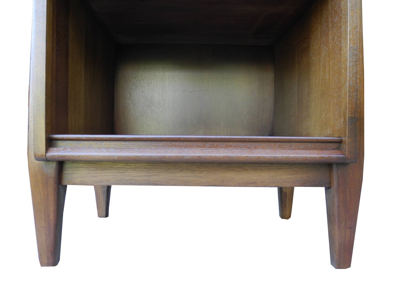 Mid-Century Modern Solid Walnut Nightstands or Bedside Tables with Drawer For Sale 1