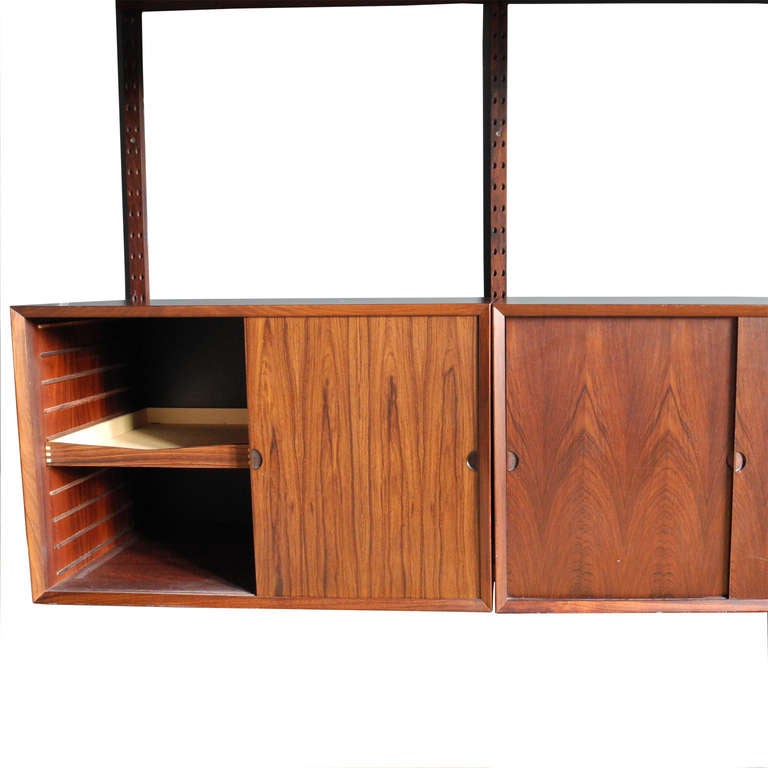 Mid-20th Century Danish Modern Rosewood Record Wall Unit by Poul Cadovious for Cado For Sale