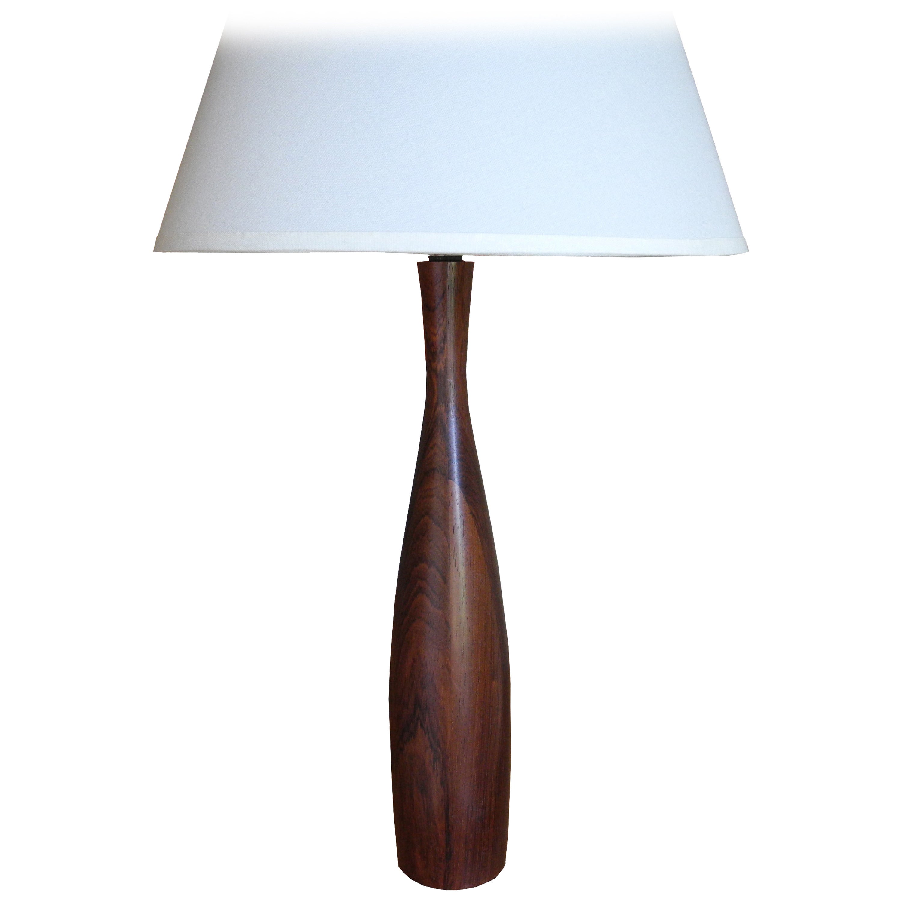 Danish Modern Brazilian Solid Rosewood Single Table or Desk Lamp For Sale