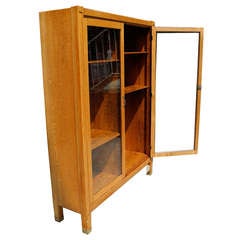 Glass and Oak Book Cabinet