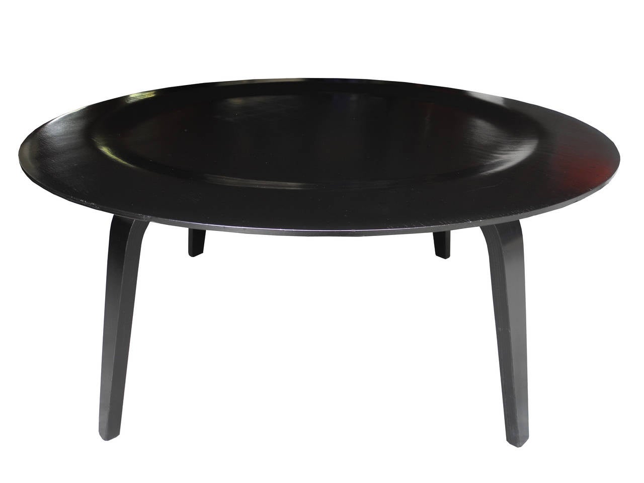 This Classic original table from the 1950s has been painted and lacquered in black.