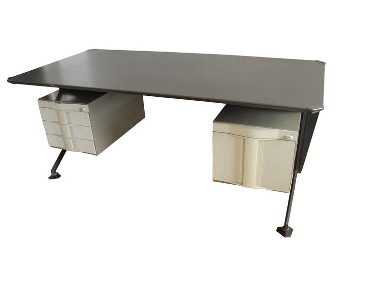 Italian Modern Industrial Architectural Arco Series Desk by Studio BBPR for Olivetti