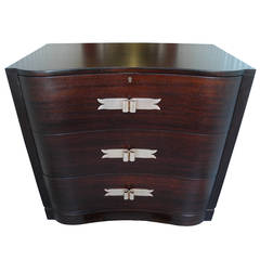 Hollywood Regency Ribbon Dresser in Mahogany by Lorin Jackson for Grosfeld House