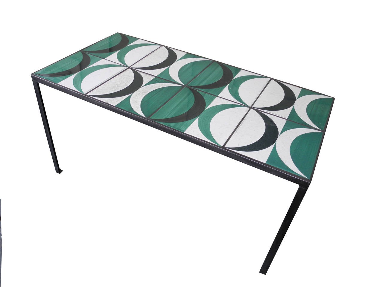 Modern Coffee Table, Side Table with Original Gio Ponti Tiles, Italy In Good Condition In Hudson, NY