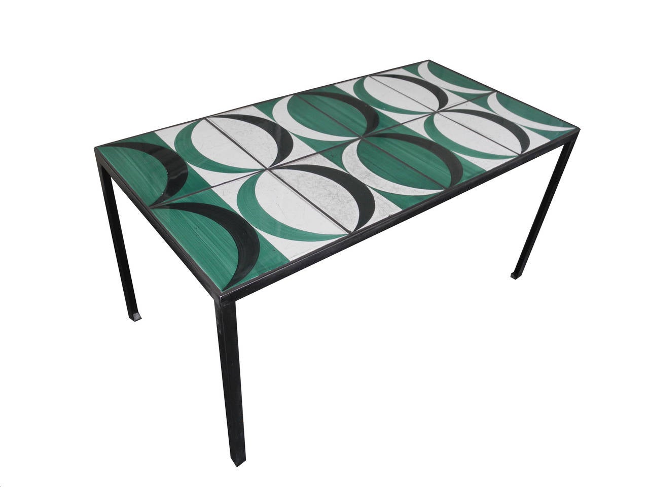 20th Century Modern Coffee Table, Side Table with Original Gio Ponti Tiles, Italy