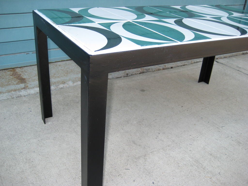 Italian Coffee Table with Tiles by Gio Ponti