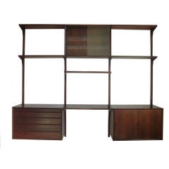 Rosewood Cado Wall System with Writing Desk by Poul Cadovius