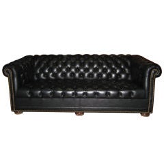 Two Seat Chesterfield Leather Sofa