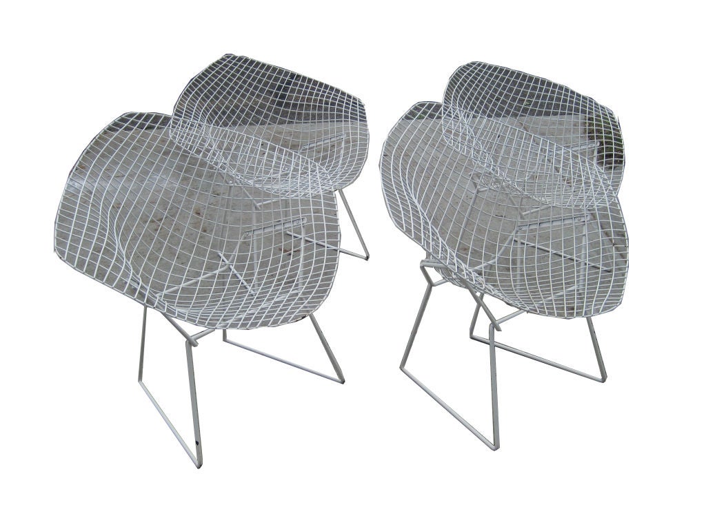 Set of Four Diamond Chairs by Harry Bertoia for Knoll