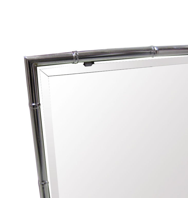 Faux Bamboo Metal Framed Mirror