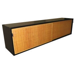 Caned Wall Credenza by Florence Knoll