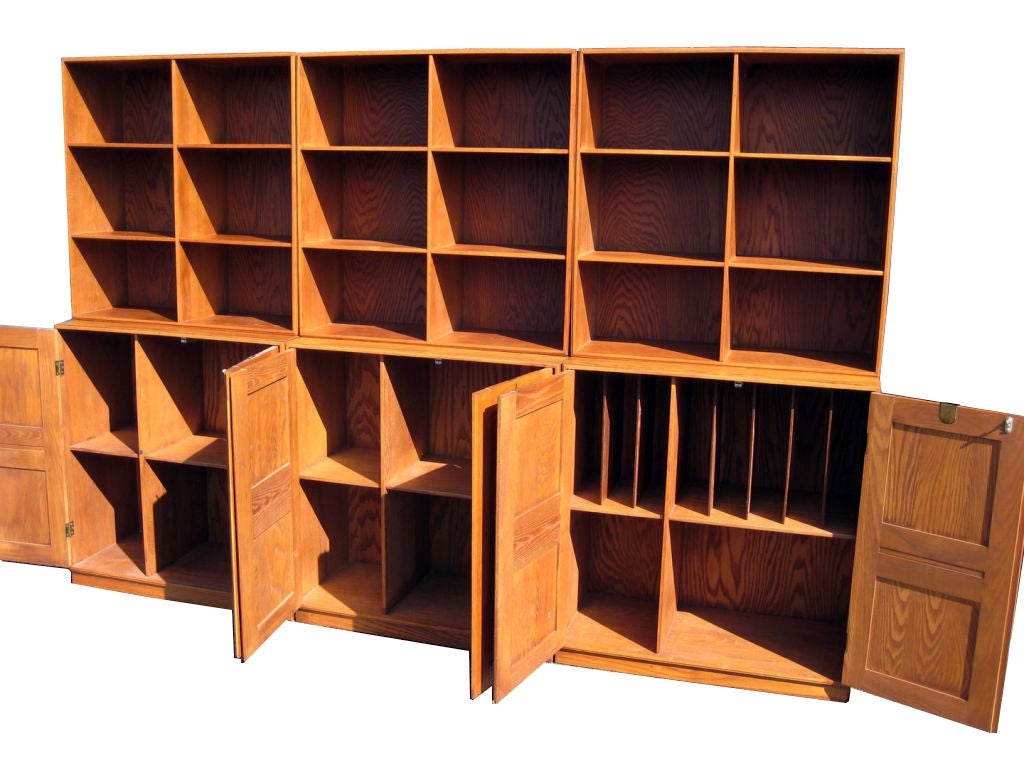 Bookcase and Cabinets attributed to Mogens Koch