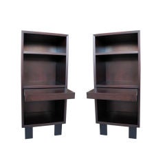 Pair of Walnut Night Stands by George Nelson