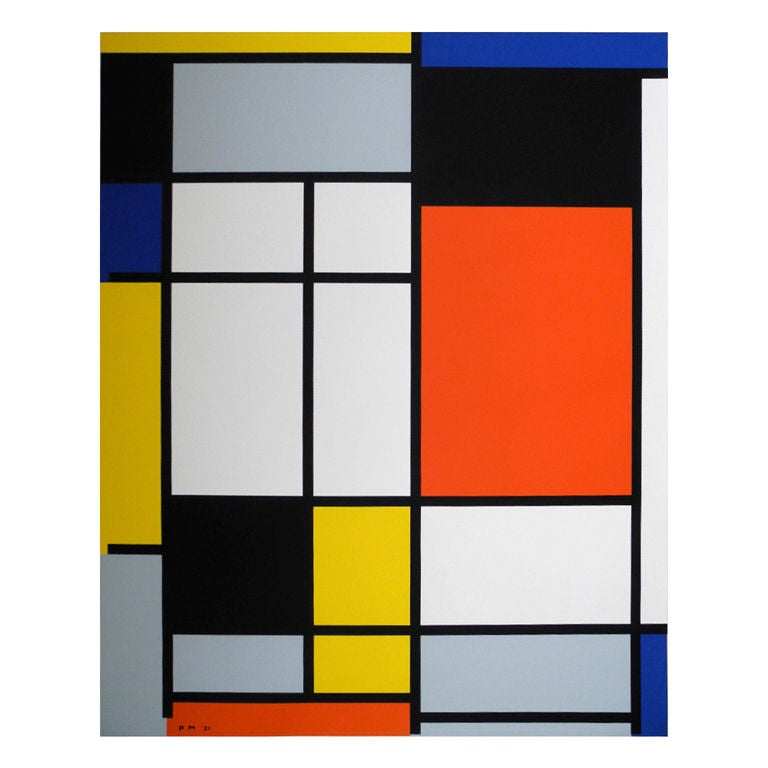 Lithograph by Piet Mondrian at 1stDibs | mondrian lithograph