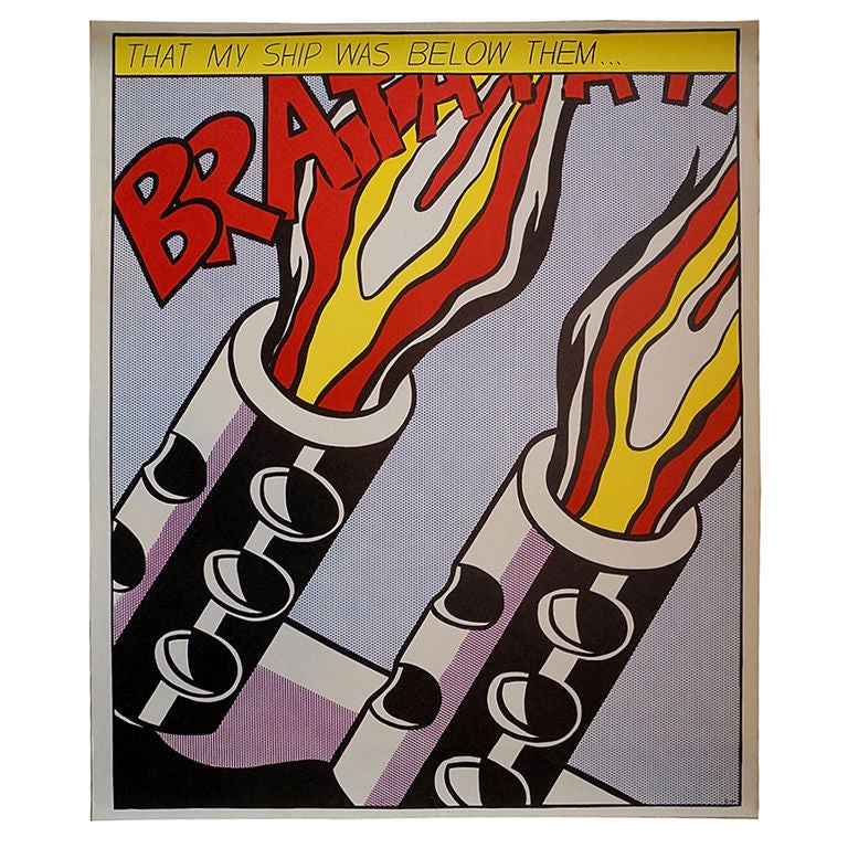 Four Color Offset Lithograph by Pop Artist Roy Lichtenstein, 1964