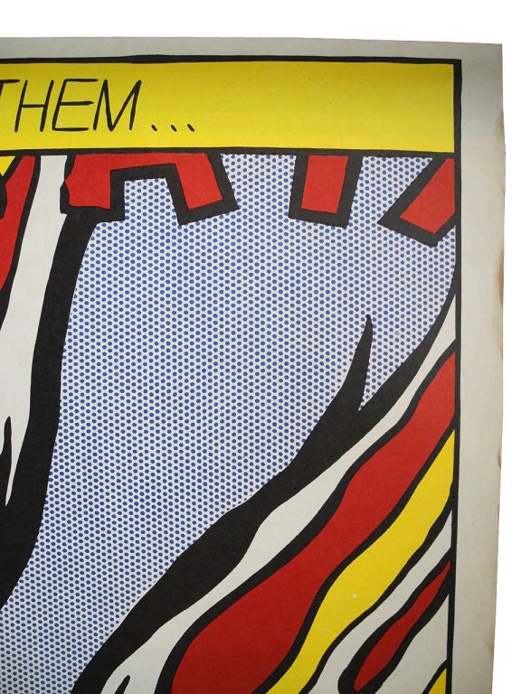 Four Color Offset Lithograph by Pop Artist Roy Lichtenstein, 1964 In Excellent Condition In Hudson, NY