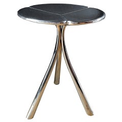 Polished Aluminum Clover Stool