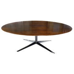 Oval Rosewood Table by Florence Knoll