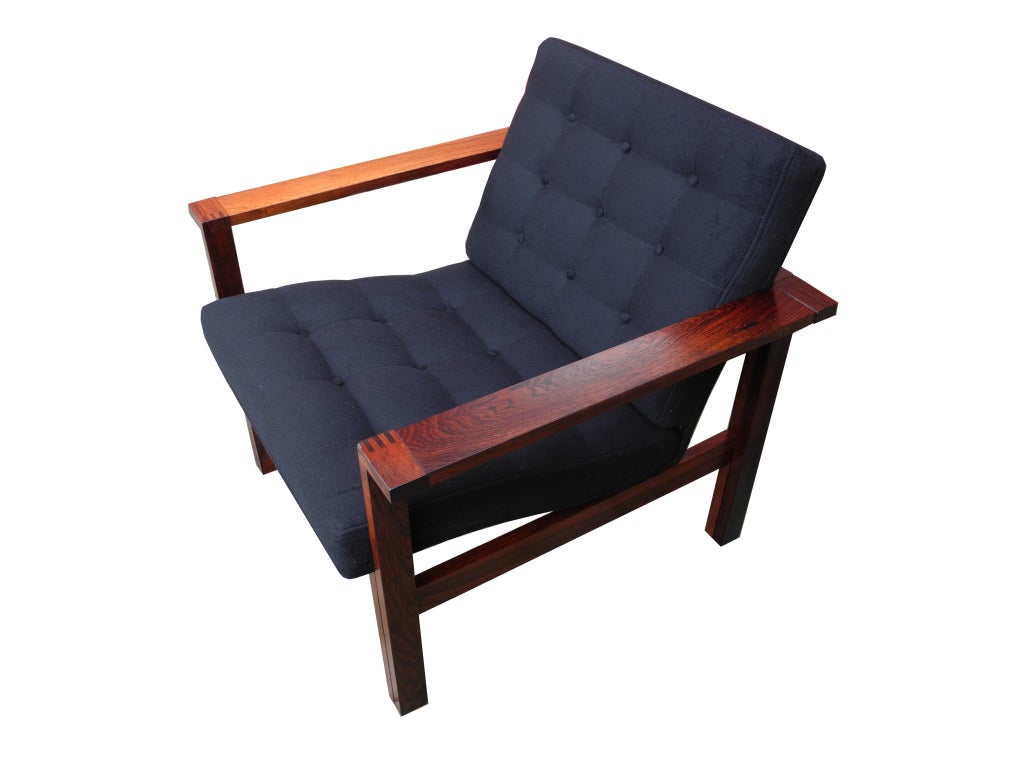 Scandinavian Modern Danish Modern Rosewood Single Lounge Chair by Lind & Gjerlov-Knudsen, Denmark For Sale