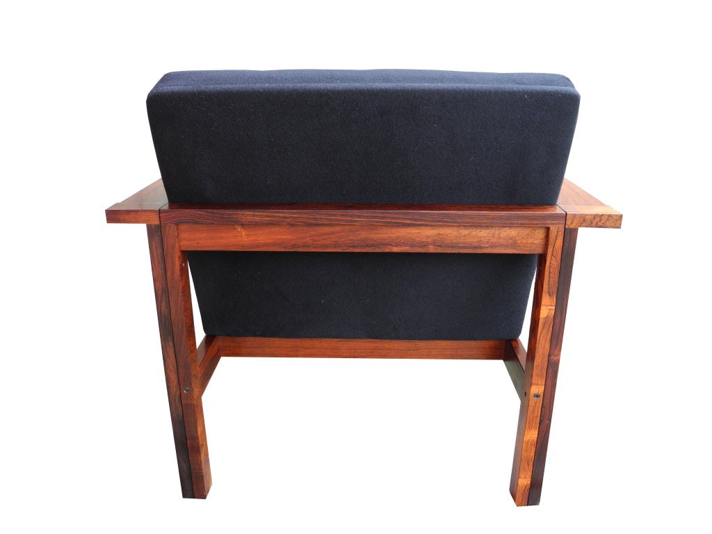 Danish Modern Rosewood Single Lounge Chair by Lind & Gjerlov-Knudsen, Denmark For Sale 1