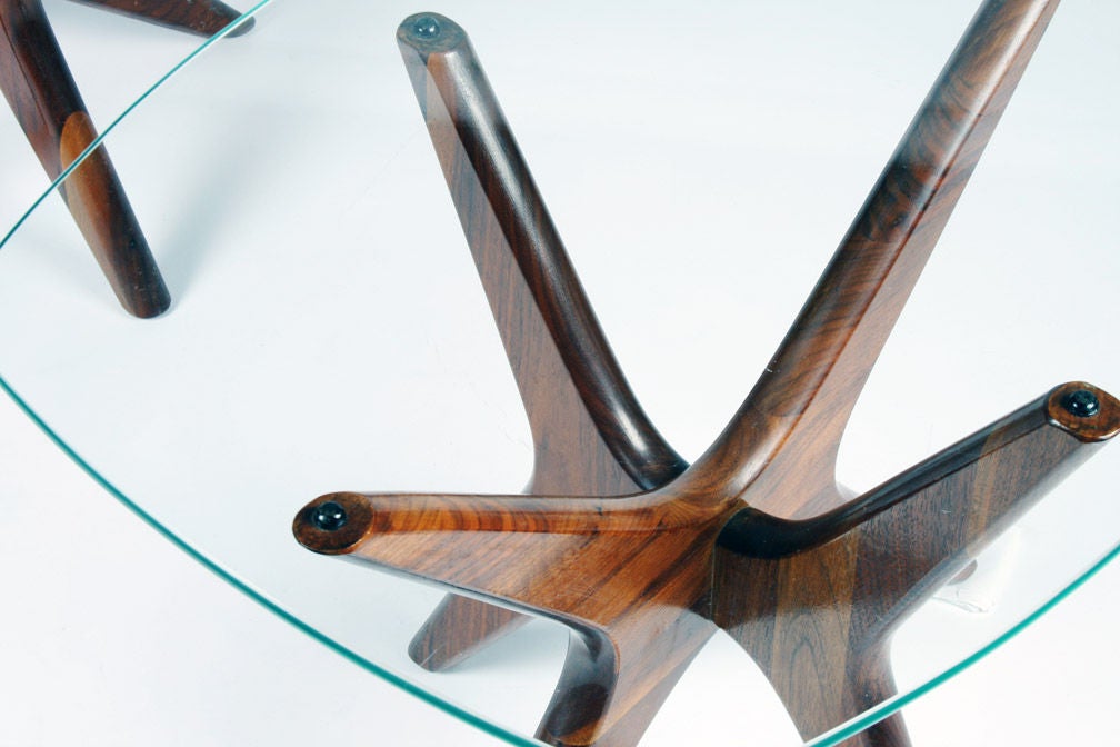 Mid-Century Modern American Walnut 'Jacks' Lamp Tables by Adrian Pearsall for Craft Associates For Sale