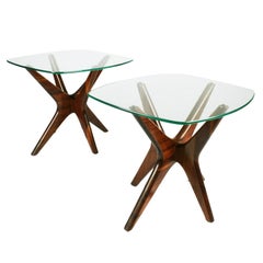 American Walnut 'Jacks' Lamp Tables by Adrian Pearsall for Craft Associates