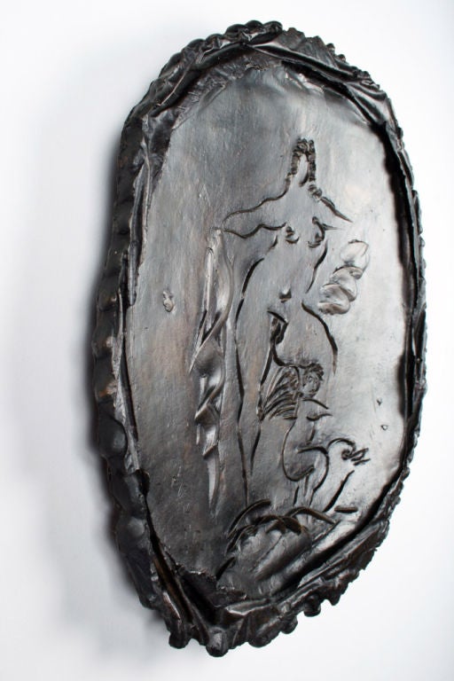 American Leda and the Swan Wall-Mounted Bronze Plaque by Reuben Nakian In Excellent Condition For Sale In New York, NY