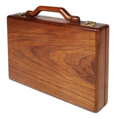 Vintage Custom Wooden Attache Case by Jeffrey Benjamin