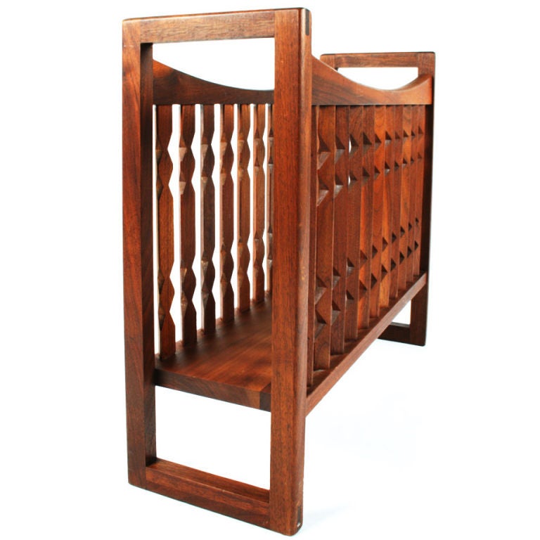 American Wood 'Crib' Magazine Stand by Drexel Furniture For Sale