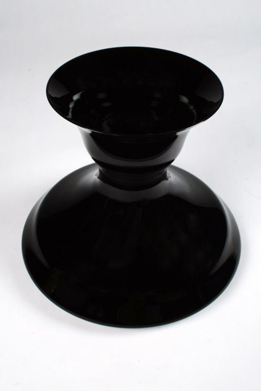 Mid-Century Modern Italian Handblown Black Glass 'Genie' Vase After Sergio Asti For Sale