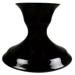 Handblown Black Glass 'Genie' Vase After Sergio Asti