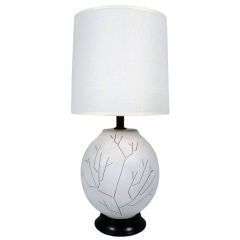 Incised Abstract Tree Table Lamp by Design Technics