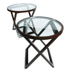 Rosewood X-Base Lamp Tables by Ralph Lauren