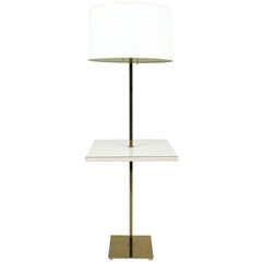 American Polished Brass Table Floor Lamp by Stewart Ross James for Hansen, NYC