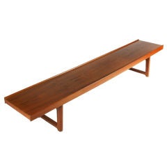 Long Low Teak Plank Bench 'Krobo' by Torbjörn Afdal for Bruksbo 10