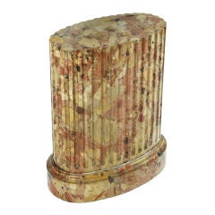 Scagliola Fluted Oval Pedestal