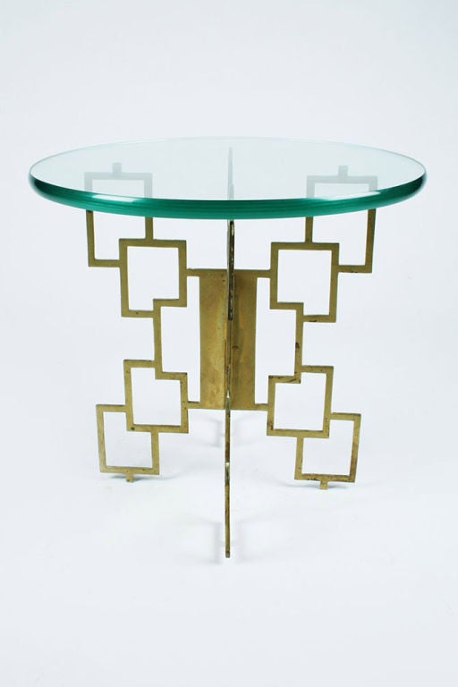 Pair of Interlocking Pierced Brass XBase Tables at 1stdibs