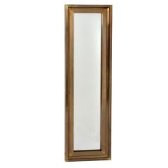 Tall Thin Brass Frame Entry Mirror by Mastercraft 5
