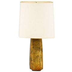 Bronze Tapered Column Table Lamp by Hansen